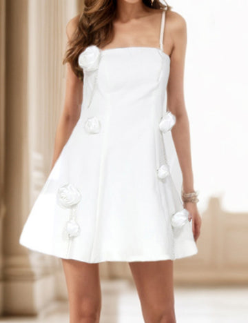 Z Ladies Rose String Shoulder A-Line Mini Dress KDR500813