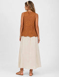 Embroidered Sleeveless Blouse - Elegant out tops - Sweetkama Wholesale - 014
