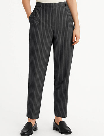 Ladies Striped Print Trousers Tailored Suit Pants