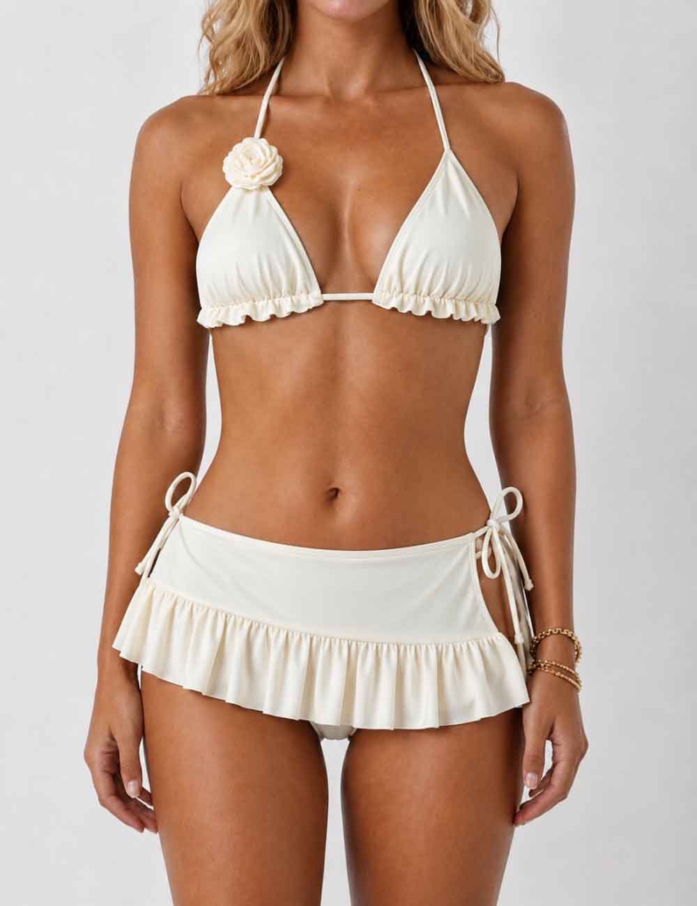 Floral Bikini Skirt Set - Sweetkama Wholesale - #7607
