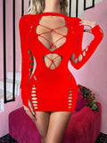 Fishnet Bodysuit Mesh Teddy Sexy Lingerie Dress w635 - SWEETKAMA