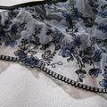 Floral Embroider Sexy Lingerie Set with Garter 3032 - SWEETKAMA