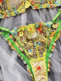 Floral Embroidery Comfortable Lingerie Set HF-2322 - SWEETKAMA