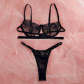 Floral Embroidery Sexy Lingerie Set 2267 - SWEETKAMA