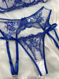 Floral Embroidery Sexy Seduction Lingerie Set HF-4171 - SWEETKAMA