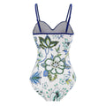 Floral Print Multicolor One Piece Swimwear with Cover Y82 - SWEETKAMA