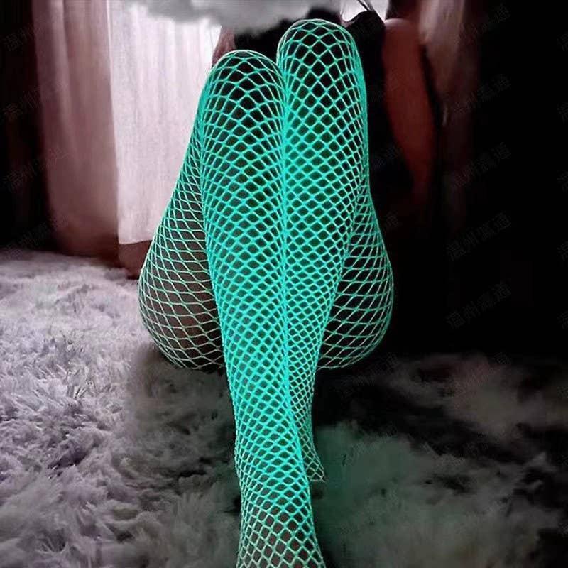 Glow in The Dark Fishnet Bodystocking YGWW-1 - SWEETKAMA