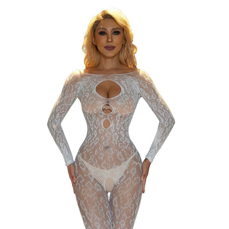 Glow in The Dark See Through Fishnet Bodystocking YGLTY - SWEETKAMA