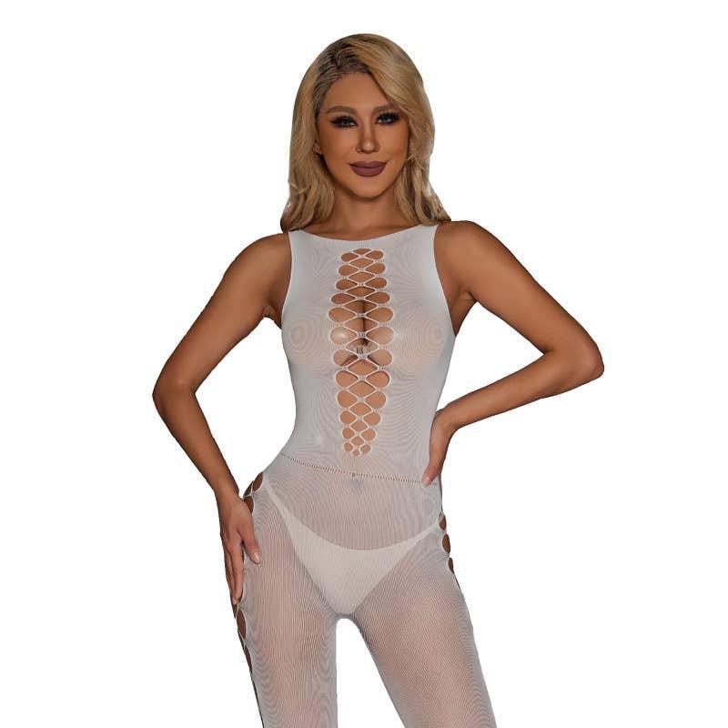 Glow in The Dark See Through Fishnet Bodystocking YGLTY - SWEETKAMA