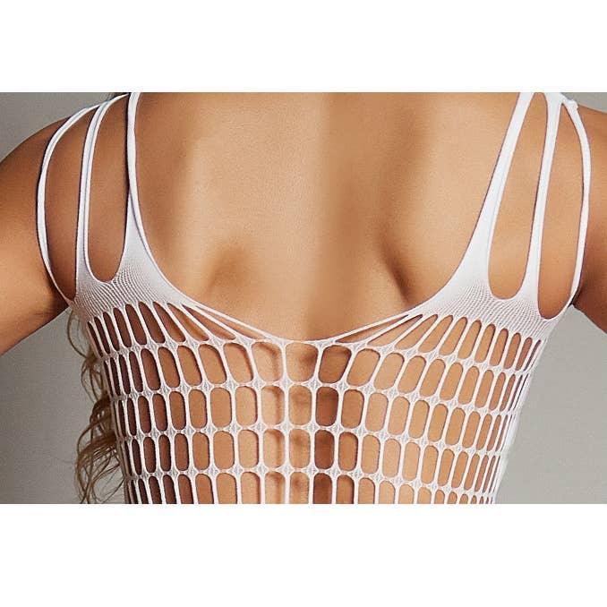 Glow in The Dark Sexy See Through Fishnet Bodystocking YGWW-1 - SWEETKAMA