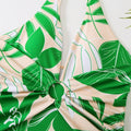 Green Floral One Piece Swimwear with Cover Y166 - SWEETKAMA