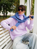 Half High Collar Solid Color Loose Sweater MY0048 - SWEETKAMA