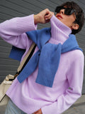 Half High Collar Solid Color Loose Sweater MY0048 - SWEETKAMA