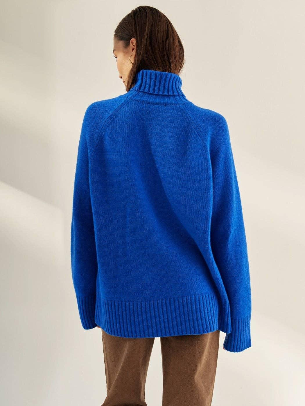 Half High Collar Solid Color Loose Sweater MY0048 - SWEETKAMA