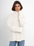 Half High Collar Solid Color Loose Sweater MY0048 - SWEETKAMA