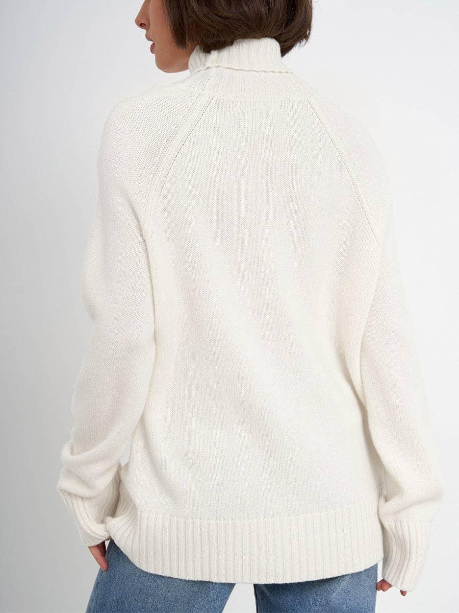 Half High Collar Solid Color Loose Sweater MY0048 - SWEETKAMA