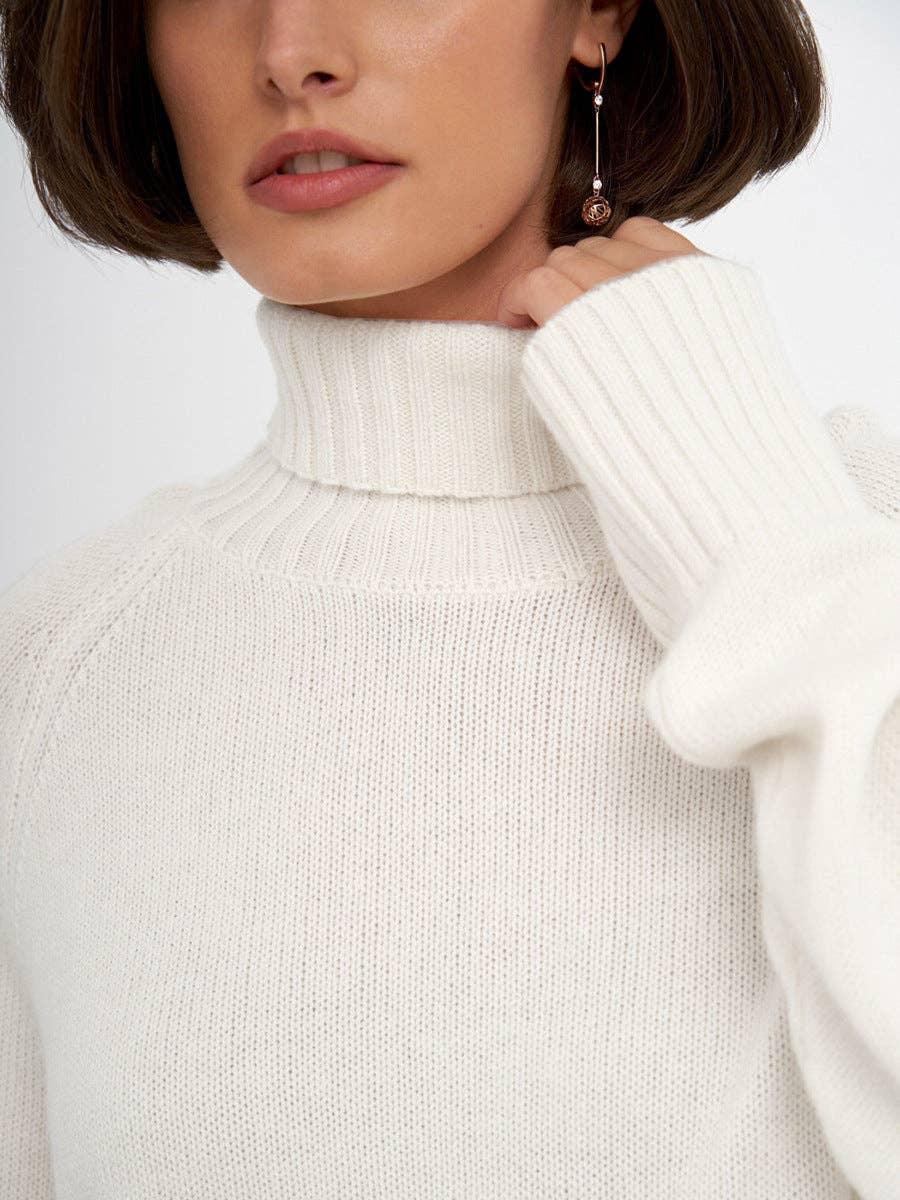 Half High Collar Solid Color Loose Sweater MY0048 - SWEETKAMA