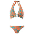 Halter Leopard Print 2PCS Bikini Set with Cover Y182 - SWEETKAMA