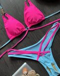 Halter Micro Thong Triangle Bikini Set 9210 - SWEETKAMA