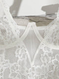 Hollow Mesh Perspective Lace Chemise HF-4166 - SWEETKAMA
