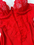 Hollow Mesh Perspective Lace Chemise HF-4166 - SWEETKAMA