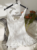 Hollow Mesh Perspective Lace Chemise HF-4166 - SWEETKAMA