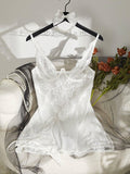 Hollow Mesh Perspective Lace Chemise HF-4166 - SWEETKAMA