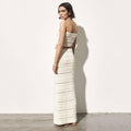 Hollow Out Top Long Skirt Knit Set T2166 - SWEETKAMA