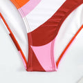 Inregular Print One Piece Swimwear with Cover Y168 - SWEETKAMA