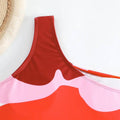 Inregular Print One Piece Swimwear with Cover Y168 - SWEETKAMA