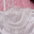 Lace Patchwork Chest Wrap Chemise Set LS1892 - SWEETKAMA