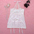 Lace Patchwork Chest Wrap Chemise Set LS1892 - SWEETKAMA