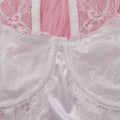 Lace Patchwork Chest Wrap Chemise Set LS1892 - SWEETKAMA