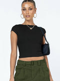 Ladies Backless Solid Color Daily Crop Top ESVJ - SWEETKAMA
