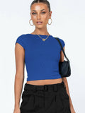 Ladies Backless Solid Color Daily Crop Top ESVJ - SWEETKAMA