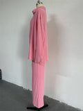 Ladies Button Down Top Pant 2PCS Daily Set HK6165 - SWEETKAMA