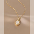 Ladies Chic Pearl Charm Pendent Necklace SKAJ028 - SWEETKAMA
