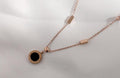 Ladies Circle Pendent Rose Gold Plated Necklace SKAJ005 - SWEETKAMA