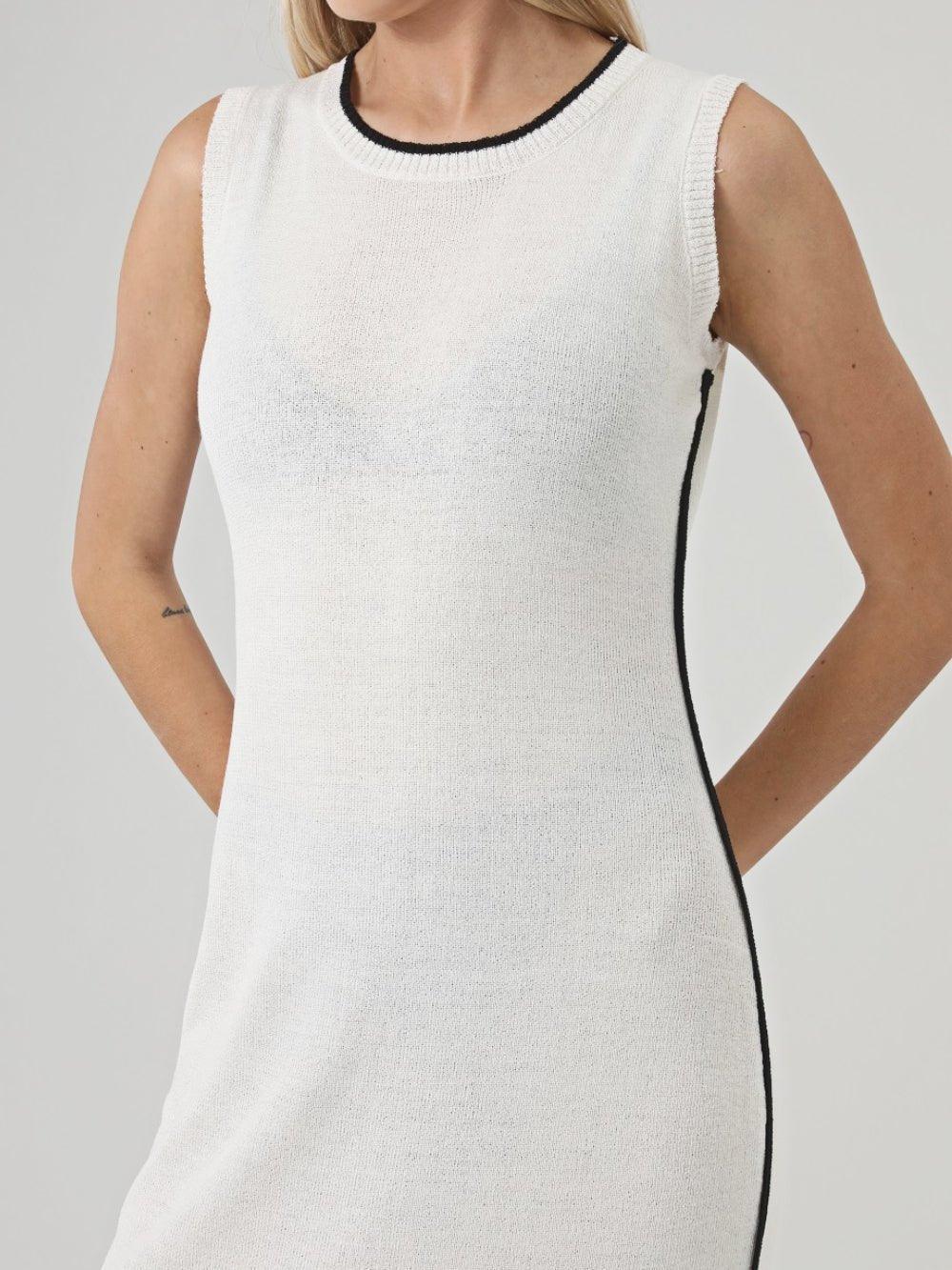 Ladies Color Block Bodycon Knit Midi Dress SKD276 - SWEETKAMA