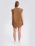 Ladies Color Block Botton Down Casual Top Shorts Set SKST282 - SWEETKAMA