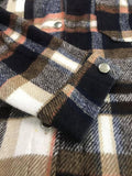 Ladies Color Block Long Sleeves Plaid Shirt FF-80193 - SWEETKAMA