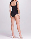 Ladies Color Block One Piece Swimwear with Pants Y361 - SWEETKAMA