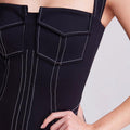 Ladies Color Block One Piece Swimwear with Pants Y361 - SWEETKAMA