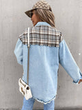 Ladies Color Block Turn-Down Collar Shirt z239 - SWEETKAMA