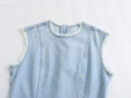 Ladies Crew Neck Sleeveless Denim Dress E48067 - SWEETKAMA