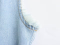 Ladies Crew Neck Sleeveless Denim Dress E48067 - SWEETKAMA