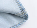 Ladies Crew Neck Sleeveless Denim Dress E48067 - SWEETKAMA
