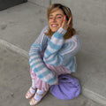 Ladies Crochet Knitted Rainbow Sweater T2A1 - SWEETKAMA
