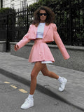 Ladies Crop Blazer and Pleated Skirt Sets TZ0119 - SWEETKAMA