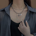 Ladies Cross & Star Circle Pendent Necklace SKAJ026 - SWEETKAMA